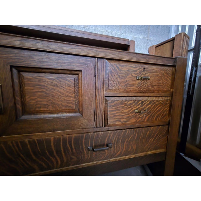 Marked Down (Again)! 1910s Arts & Craft-Style J K Rishel Solid Oak Buffet For Sale - Image 10 of 18