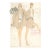 1980s Gordon Henderson – Original Fashion Design With Fabric Swatch, Signed For Sale