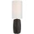 Modern Kelly Wearstler by Visual Comfort Signature Alessio Large Table Lamp in Aged Iron with Linen Shade For Sale - Image 3 of 3