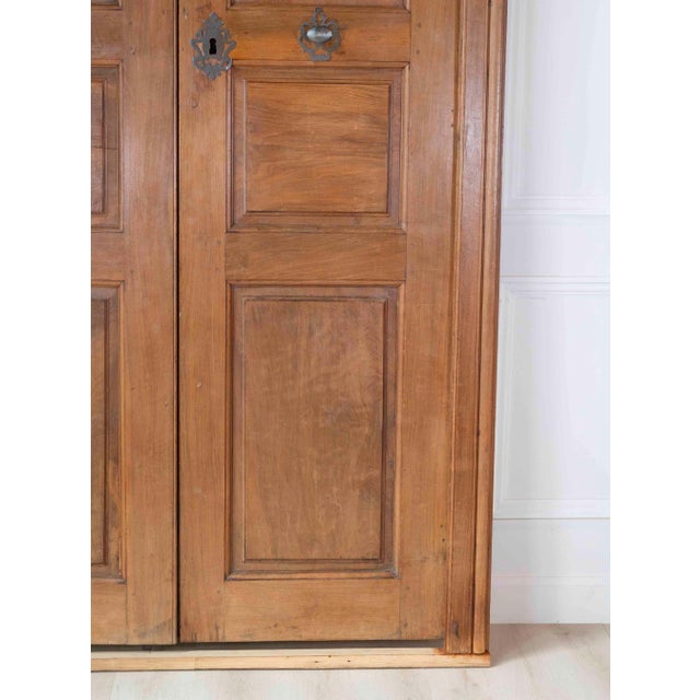 Brown French 19th Century Double-sided Double-leaf Walnut Communication Door For Sale - Image 8 of 18