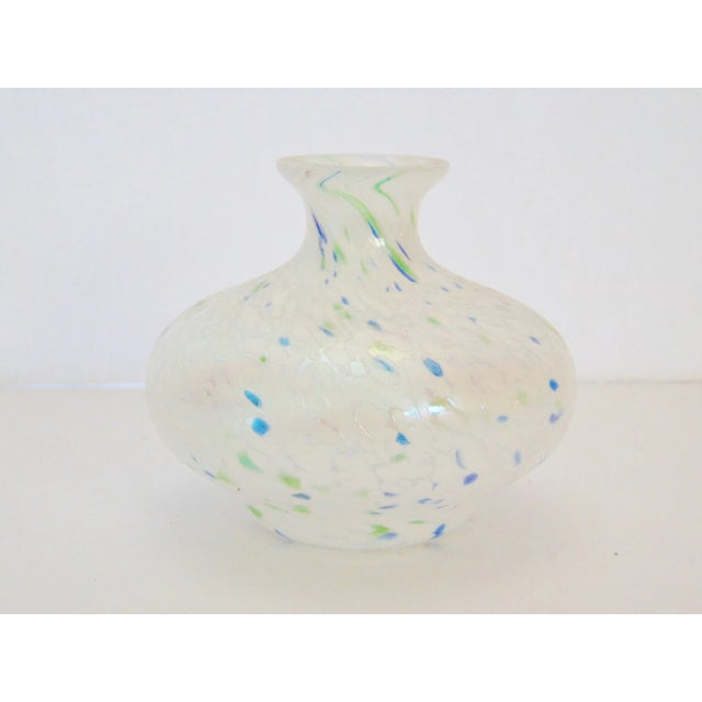 Art Glass Perfume Bottle W/ Iridescent Stopper For Sale - Image 4 of 5