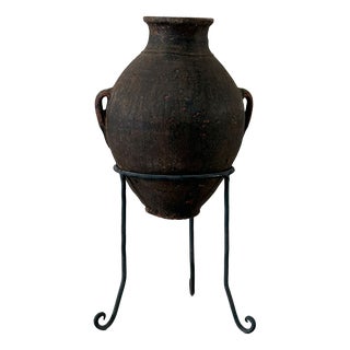 Mid-Century Moroccan Berber Clay Jar For Sale