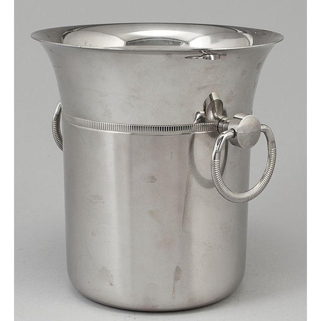 Stunning vintage French Maison Jean Couzon stainless steel champagne or wine ice bucket. Maison Jean Couzon 18/10...