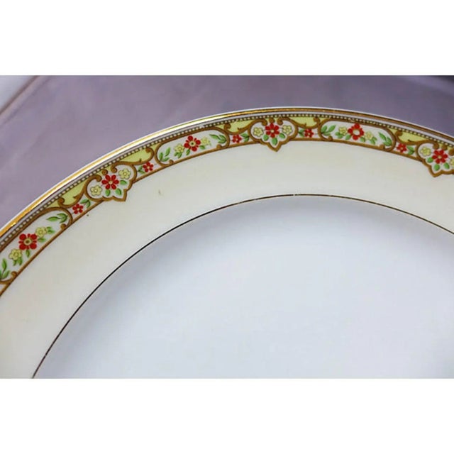 Vintage Elegant Set of 10 Salad Plates Marked" Vignaud Limoges Made in France For Jordan Marsh Co. 7.5"D