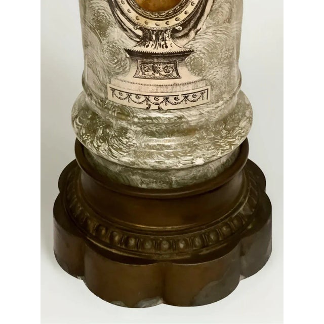 Early 1900s French Neoclassical Reverse Painted Églomisé Lamps, Pair For Sale - Image 10 of 12