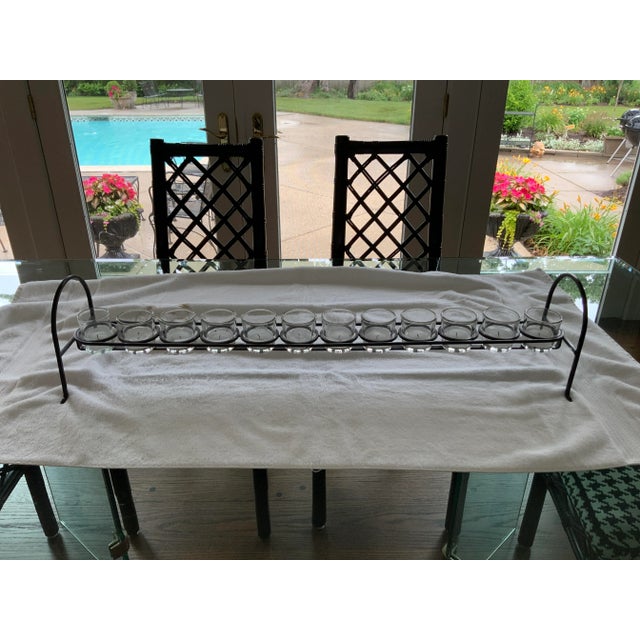 Vintage Metal 12 Tea Light Candle Holder For Sale - Image 9 of 9