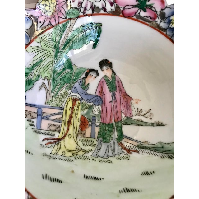 Chinoiserie Vintage Chinese Famille Rose Porcelain Bowl For Sale - Image 3 of 7