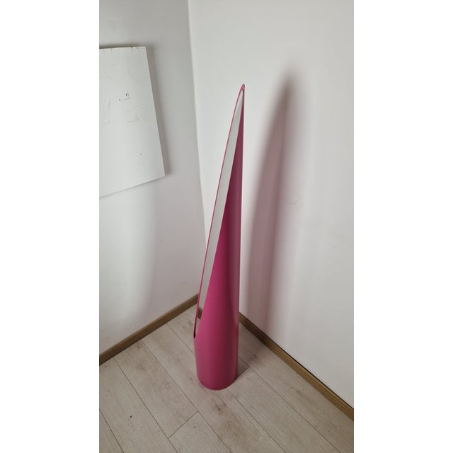 Nail Lipstick Floor Mirror in Fuchsia For Sale - Image 9 of 13