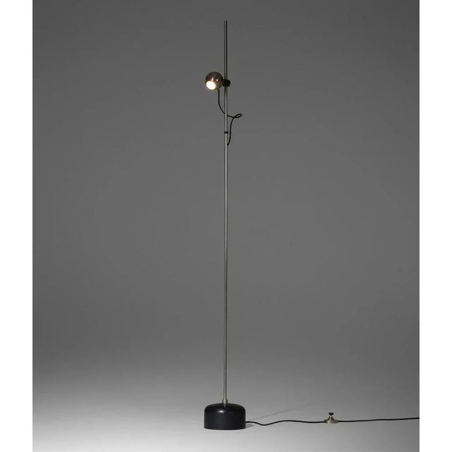 Angelo Lelii Rare Floor lamp, model 12923 Vogue for Arredoluce, Italy, c. 1962 nickel-plated brass, enameled steel,...