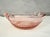 Vintage Elegant Pink Depression Glass Scalloped Lattice & Floral Etched Serving Bowl With Handles For Sale In West Palm - Image 6 of 13