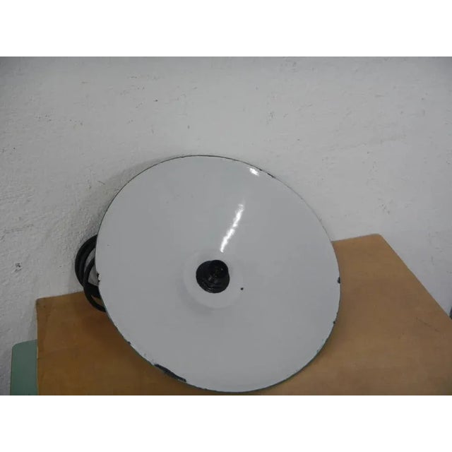 Green Metal Lamp, 1940 For Sale - Image 6 of 12