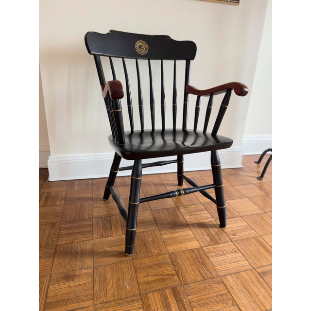 Late 20th Century University of Chicago Captain’s Chair, Windsor-Style Armchair For Sale - Image 11 of 17