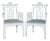 Mid 20th Century Pair of White Gesso Chinese Chippendale Armchairs For Sale