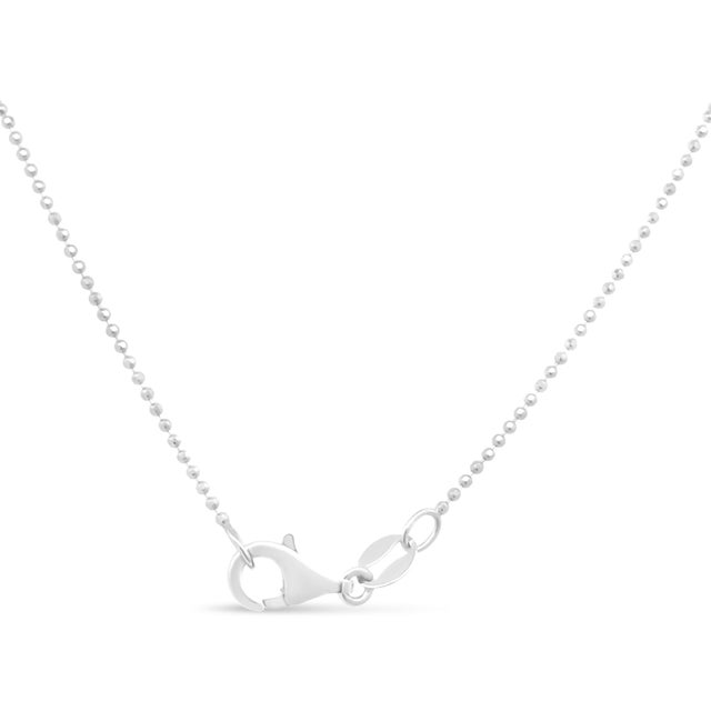 Early 21st Century .925 Sterling Silver 0.7mm Slim and Dainty Unisex 18" Inch Ball Bead Chain Necklace For Sale - Image 5 of 6