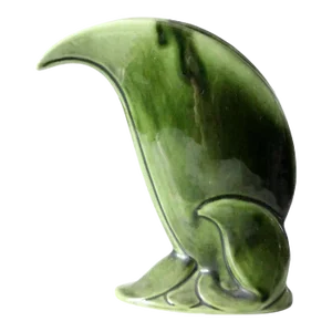 Vintage Ceramic Leaf Vase