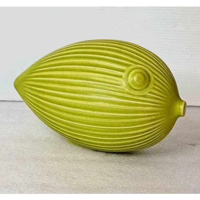 Jonathan Adler Jonathan Adler Green Puffer Blow Fish Menagerie Sculpture Ceramic 9.5" Figurine For Sale - Image 4 of 7