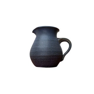 Vintage German Blue Ceramic Jug, 1970s For Sale