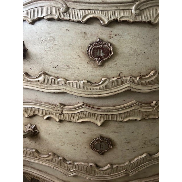 2000 - 2009 Attributed to Oscar De La Renta for Century Furniture Two-Drawer Bombe Chest For Sale - Image 5 of 11