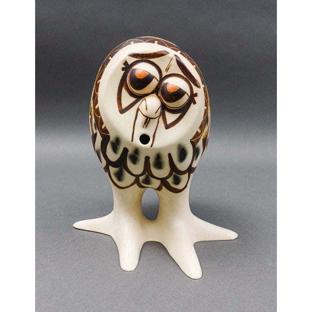 Strawberry Hill Signed Mid Century Modern Rare Canadian Art Pottery Owl Figurine Sculpture. Measures approximately 7"...
