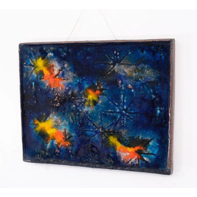 1960s Abstract Ceramic Wall Plaques, Germany, 1965, Set of 3 For Sale - Image 5 of 12