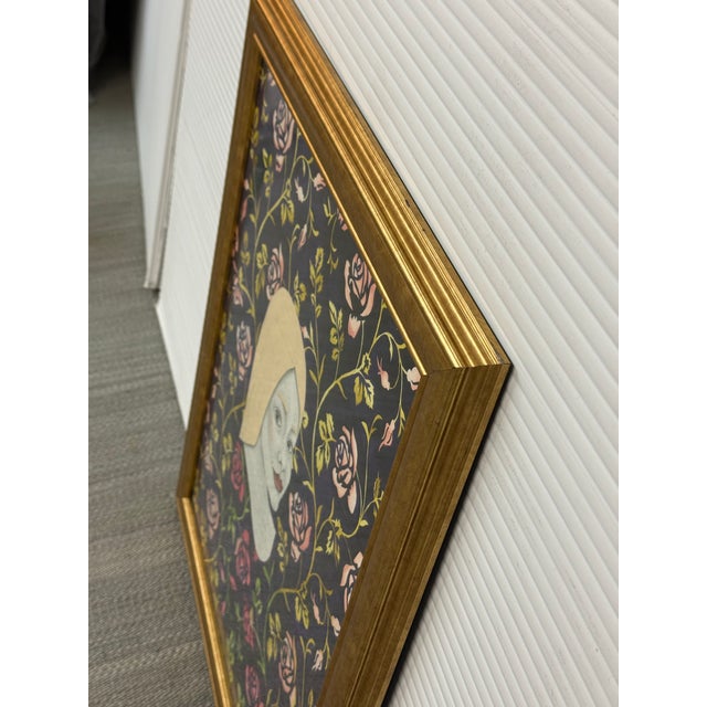 Wood Sofia Bonati Agnes Art Nouveau Watercolor, Framed For Sale - Image 7 of 12
