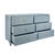 Contemporary Matthew Izzo Home Bowden Light Blue Wrapped Rattan Six Drawer Chest For Sale - Image 3 of 7