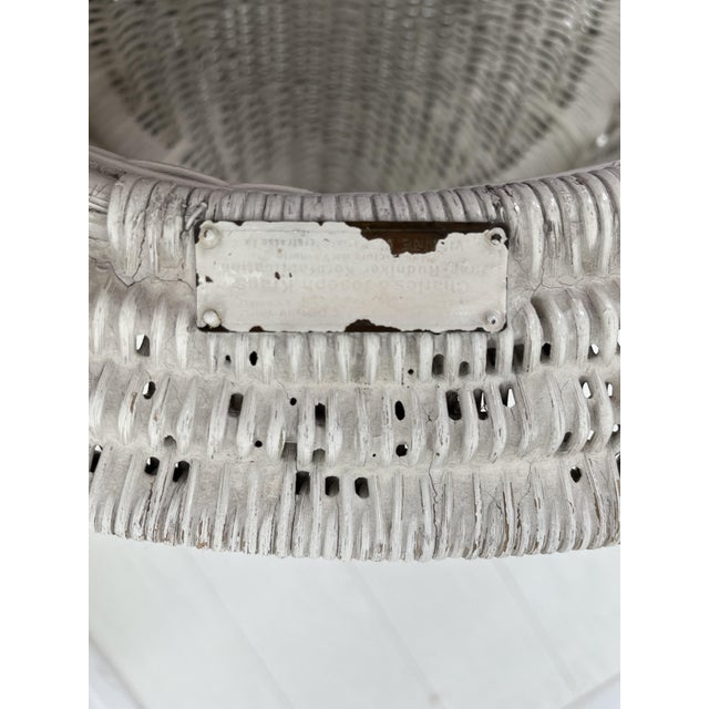 Wood Vienna Secession Wicker Armchair from Prag-Rudniker, Austria, 1900 For Sale - Image 7 of 8