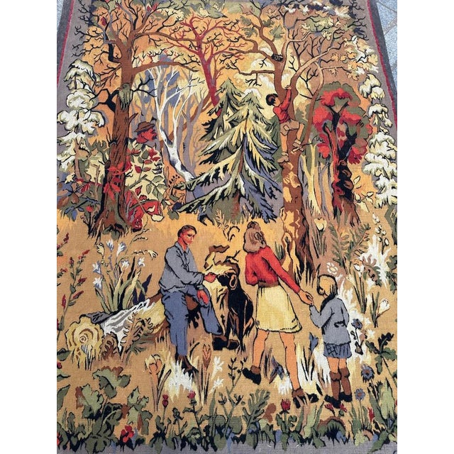 Modern French Aubusson Tapestry Guy Laval from Bobyrugs, 1930s For Sale - Image 16 of 18