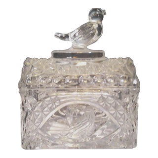 VTG 1970s Hofbauer Byrdes Collection Lead Crystal Lidded Trinket Box W. Germany For Sale