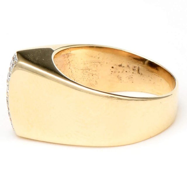 Contemporary 14KY Diamond(0.04) Accent High Polish Ring, size 7 For Sale - Image 3 of 5