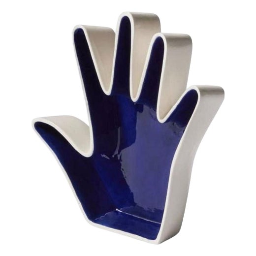 Blue and White Impronta Pin Tray Mano by Luisa Parisi for Cassina For Sale