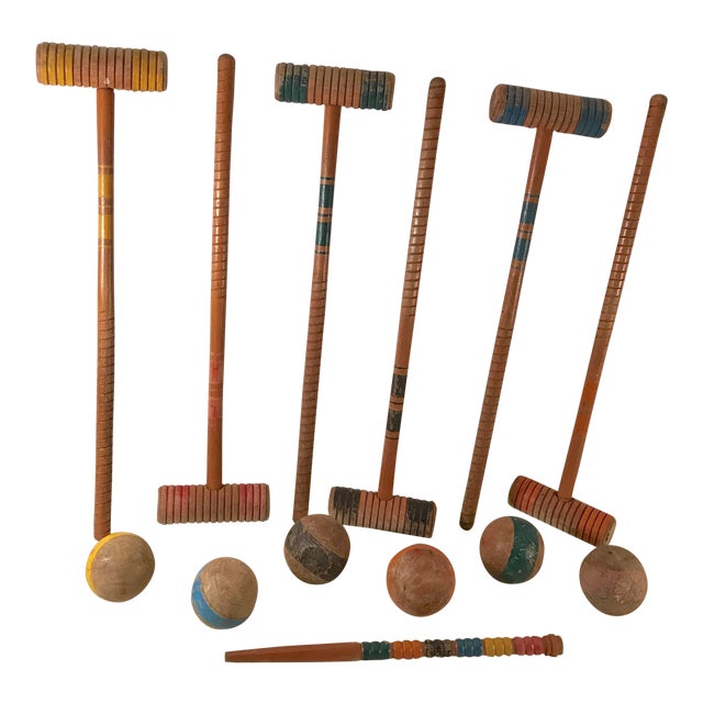 Vintage Croquet Set Game for 6 Chairish
