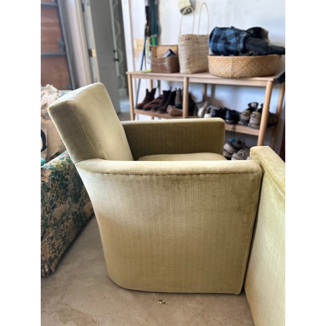 Upholstered Swivel Chairs Pair For Sale - Image 17 of 17