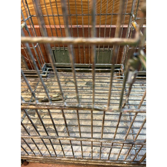 1940s Enormous Vintage Metal Bird Cage For Sale - Image 5 of 13