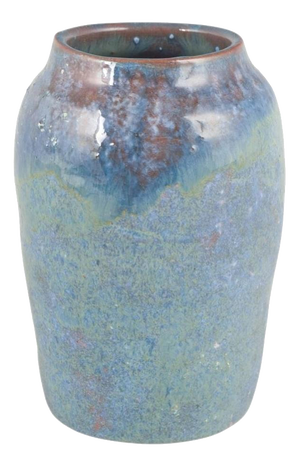 Vintage Stoneware Vase with Glossy Blue and Green Glaze, 1960s