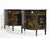 Mid Century French Chinoiserie Leather Top DemiLune Commode - A Pair For Sale - Image 4 of 14