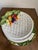 What could be more charming than these rustic Fitz and Floyd Plates in a woven pattern with veggies piled up on the rim?...