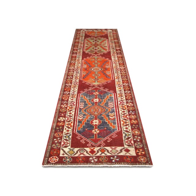 1960s Turkish Oushak Runner For Sale In Los Angeles - Image 6 of 7