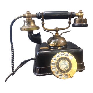 Vintage French Victorian Rotary Dial Phone For Sale