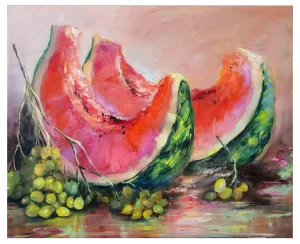 Elena Mardashova, Watermelon, Oil Painting, 2023