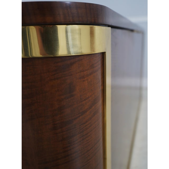 Mid Century Modern Tiger Maple Credenza Cabinet For Sale - Image 13 of 17