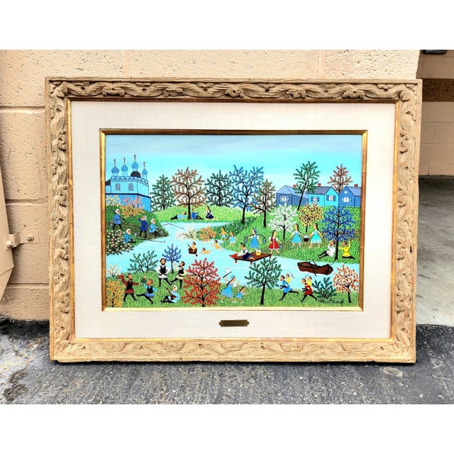 Beautiful "La Fin De La Moisson" Painting Framed. For Sale - Image 10 of 10