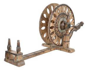 Antique Wooden Spinning Wheel