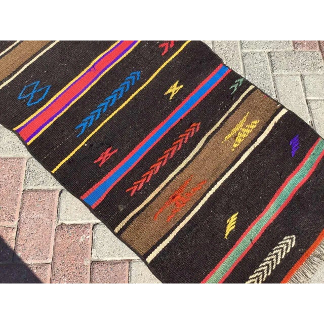 Vintage Striped Turkish Kilim Runner - 24.5" X 118" For Sale In Raleigh - Image 6 of 11