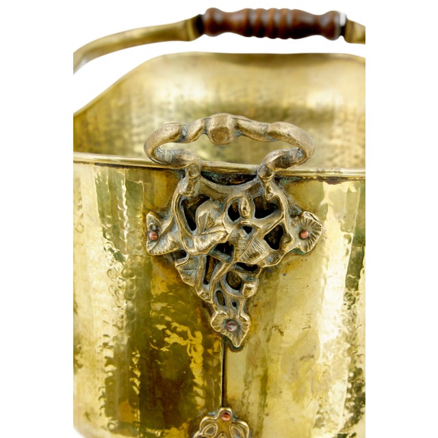 Antique Victorian Brass Coal Scuttle, 1890 For Sale - Image 3 of 9