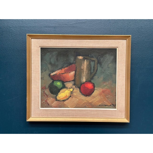 Lindholm, Still Life, 1960s, Oil on Canvas, Framed For Sale - Image 11 of 18