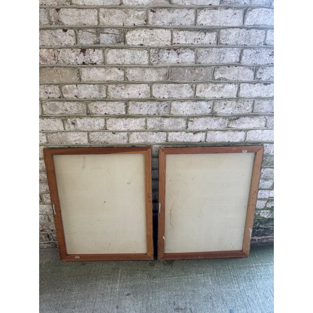 Pair of Vintage Paintings Circa 1960s For Sale - Image 10 of 12