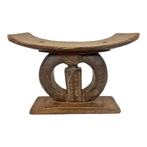 Original Antique Carved Wood Asante Stool
