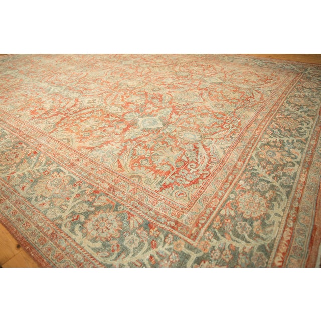 Old New House Vintage Distressed Mahal Carpet - 10'3" x 13'11" For Sale - Image 4 of 10