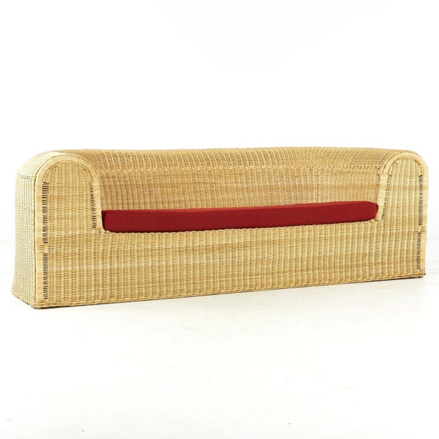 Eero Aarnio Mid Century Rattan Sofa For Sale - Image 11 of 11